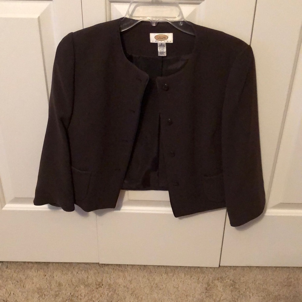 Talbots Petites Brown Blazer Sz 4p